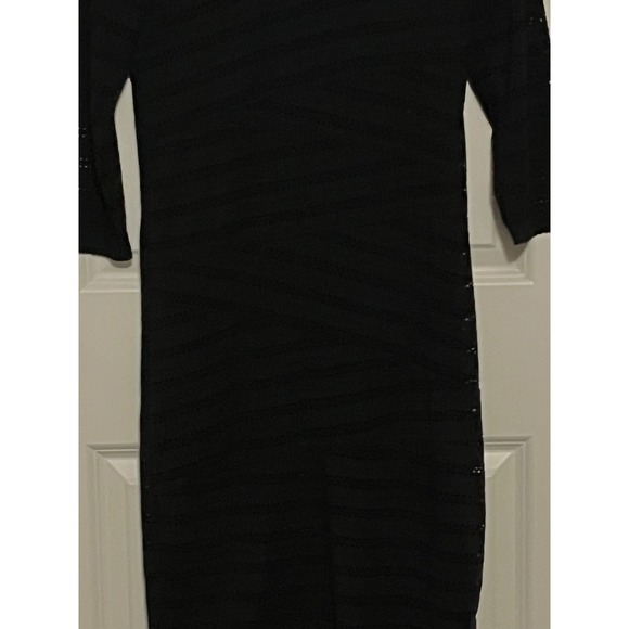 Motherhood Maternity Black Knit Sheath Dress 3/4 Sleeve Size S - Picture 2 of 7